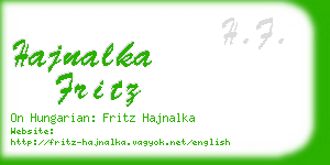 hajnalka fritz business card